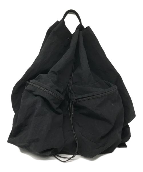SLOW（スロウ）SLOW (スロウ) Span Nylon Draw String Day Pack ブラックの古着・服飾アイテム