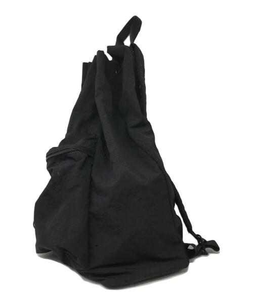 SLOW（スロウ）SLOW (スロウ) Span Nylon Draw String Day Pack ブラックの古着・服飾アイテム