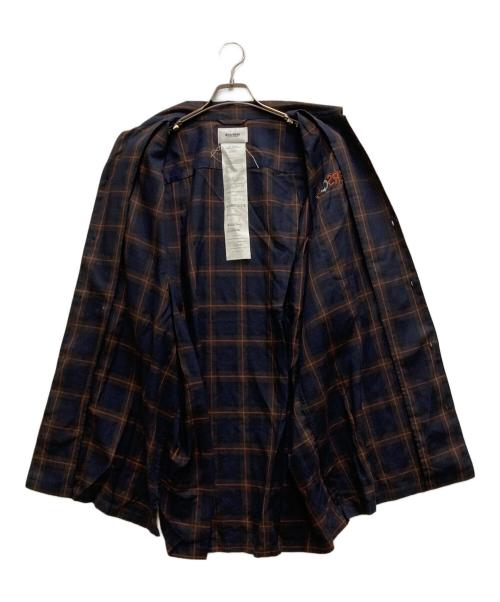 doublet（ダブレット）doublet (ダブレット) KEY PERSON EMBROIDERY SHIRT ネイビー×オレンジ サイズ:Ⅼの古着・服飾アイテム