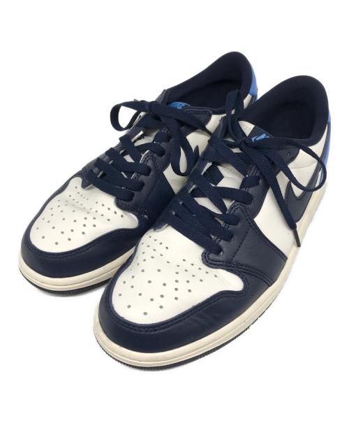 NIKE（ナイキ）NIKE (ナイキ) AIR JORDAN 1 RETRO LOW OG ネイビー×ホワイト サイズ:US 8 1/2の古着・服飾アイテム