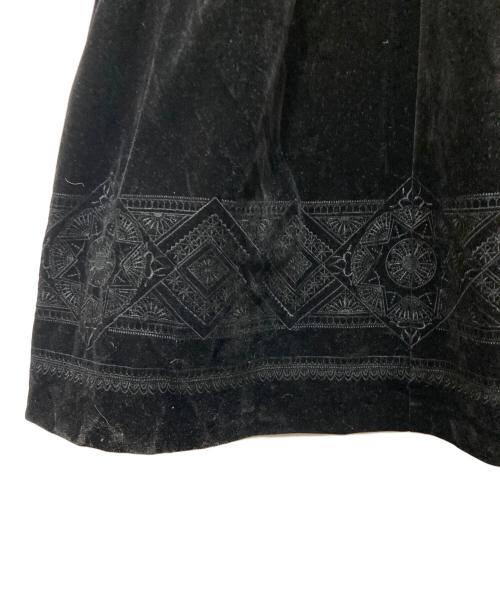 HER LIP TO（ハーリップトゥ）HER LIP TO (ハーリップトゥ) Embroidered Velour Midi Dress ブラック サイズ:Mの古着・服飾アイテム