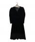 HER LIP TO（ハーリップトゥ）の古着「Embroidered Velour Midi Dress」｜ブラック