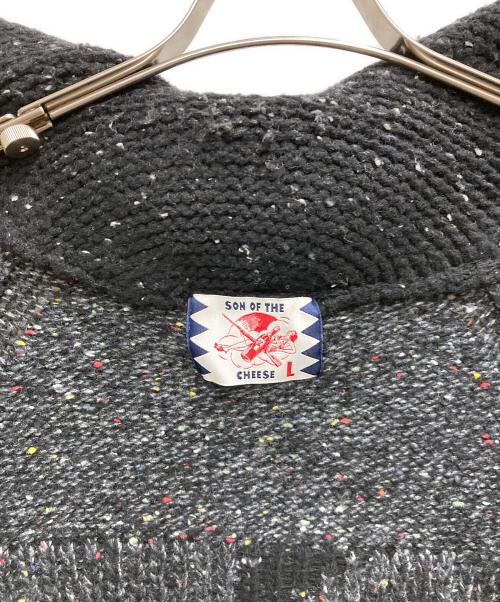 son of the cheese（（サノバチーズ））SON OF THE CHEESE (（サノバチーズ）) 27 COWICHAN SWEATER ブラック サイズ:Lの古着・服飾アイテム