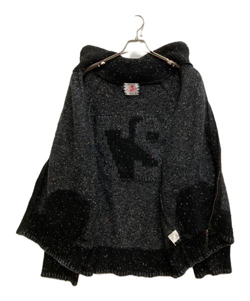son of the cheese（（サノバチーズ））SON OF THE CHEESE (（サノバチーズ）) 27 COWICHAN SWEATER ブラック サイズ:Lの古着・服飾アイテム