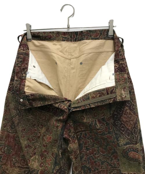 son of the cheese（（サノバチーズ））SON OF THE CHEESE (（サノバチーズ）) DUDE PANTS ブラウン×カーキ サイズ:XLの古着・服飾アイテム