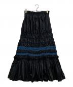 ENFOLDエンフォルド）の古着「SOMELOS スモッキングSKIRT」｜ブラック