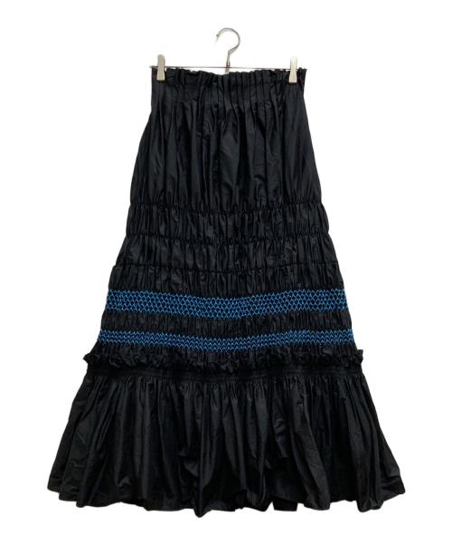 ENFOLD（エンフォルド）ENFOLD (エンフォルド) SOMELOS スモッキングSKIRT ブラック サイズ:38の古着・服飾アイテム