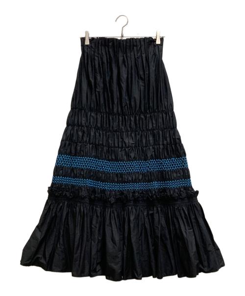 ENFOLD（エンフォルド）ENFOLD (エンフォルド) SOMELOS スモッキングSKIRT ブラック サイズ:38の古着・服飾アイテム