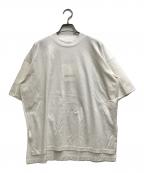 ENFOLDエンフォルド）の古着「HIGH-NECK SHIRT-SLEEVE T-SHIRT」｜ホワイト