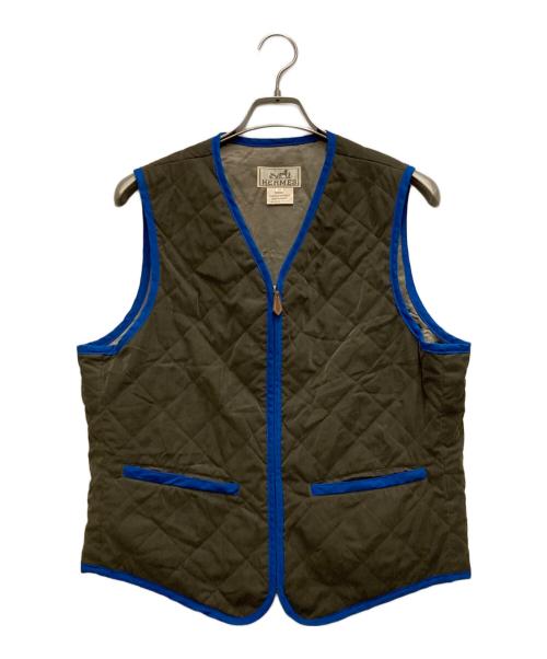 HERMES（エルメス）HERMES (エルメス) キルティングベスト オリーブ サイズ:50の古着・服飾アイテム