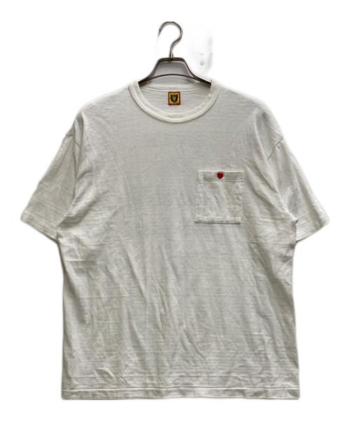 HUMAN MADE（ヒューマンメイド）HUMAN MADE (ヒューマンメイド) POCKET T-SHIRT ホワイト サイズ:XLの古着・服飾アイテム