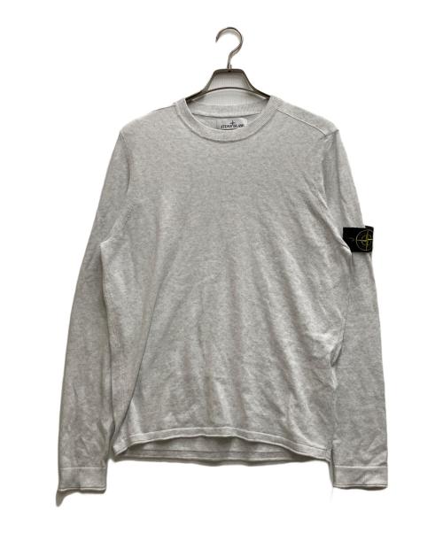 STONE ISLAND（ストーンアイランド）STONE ISLAND (ストーンアイランド) コットンクルーネックニット ホワイト サイズ:Mの古着・服飾アイテム