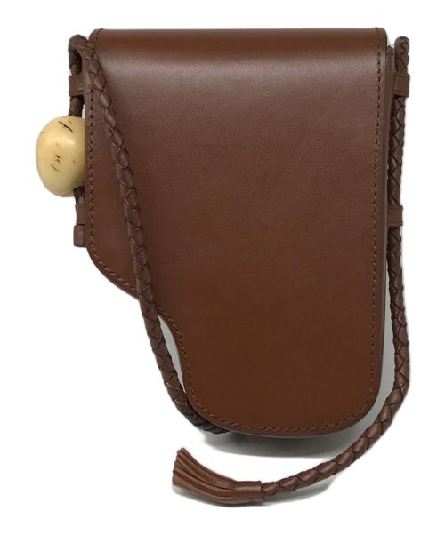 BALLEN（バレン）BALLEN (バレン) レザーフラップショルダーバッグ ブラウンの古着・服飾アイテム