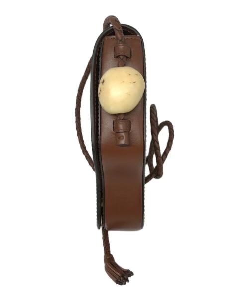 BALLEN（バレン）BALLEN (バレン) レザーフラップショルダーバッグ ブラウンの古着・服飾アイテム