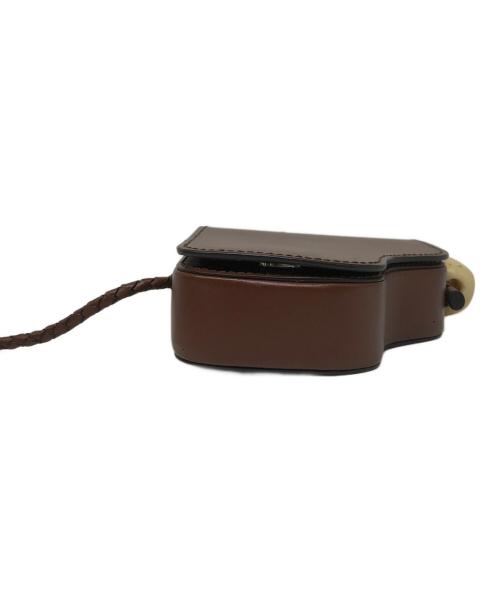 BALLEN（バレン）BALLEN (バレン) レザーフラップショルダーバッグ ブラウンの古着・服飾アイテム