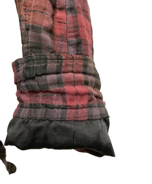 UNDERCOVER（アンダーカバー）UNDERCOVER (アンダーカバー) シワ加工ガーゼライダースジャケット レッド サイズ:2の古着・服飾アイテム