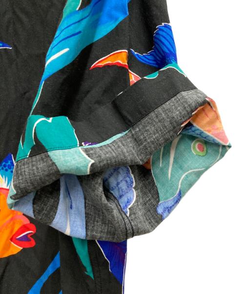 POLO RALPH LAUREN（ポロ・ラルフローレン）POLO RALPH LAUREN (ポロ・ラルフローレン) 90`S熱帯魚柄アロハシャツ ブラック サイズ:Lの古着・服飾アイテム