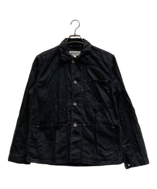 Engineered Garments WORKADAY（エンジニアドガーメンツ ワーカーデイ）Engineered Garments WORKADAY (エンジニアドガーメンツ ワーカーデイ) リップストップカバーオール ブラック サイズ:Sの古着・服飾アイテム