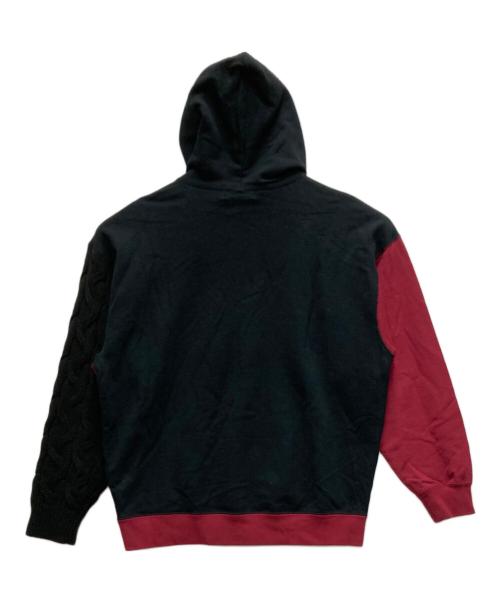 A BATHING APE（ア ベイシング エイプ）A BATHING APE (ア ベイシング エイプ) ドッキングニットパーカー ブラック×レッド サイズ:XSの古着・服飾アイテム