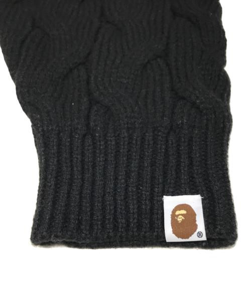 A BATHING APE（ア ベイシング エイプ）A BATHING APE (ア ベイシング エイプ) ドッキングニットパーカー ブラック×レッド サイズ:XSの古着・服飾アイテム