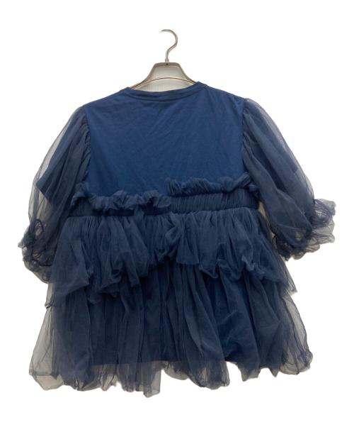 VIVIANO（ヴィヴィアーノ）VIVIANO (ヴィヴィアーノ) Volume Tulle T-shirt ネイビー サイズ:Ⅿの古着・服飾アイテム