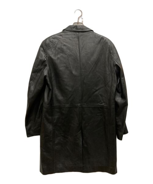 FRANCO PRINZIVALLI（フランコ・プリンツィヴァリー）FRANCO PRINZIVALLI (フランコ・プリンツィヴァリー) レザーコート ブラック サイズ:48の古着・服飾アイテム