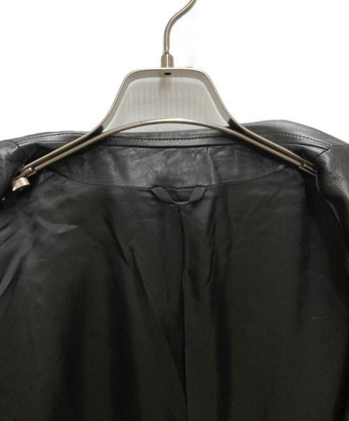 FRANCO PRINZIVALLI（フランコ・プリンツィヴァリー）FRANCO PRINZIVALLI (フランコ・プリンツィヴァリー) レザーコート ブラック サイズ:48の古着・服飾アイテム