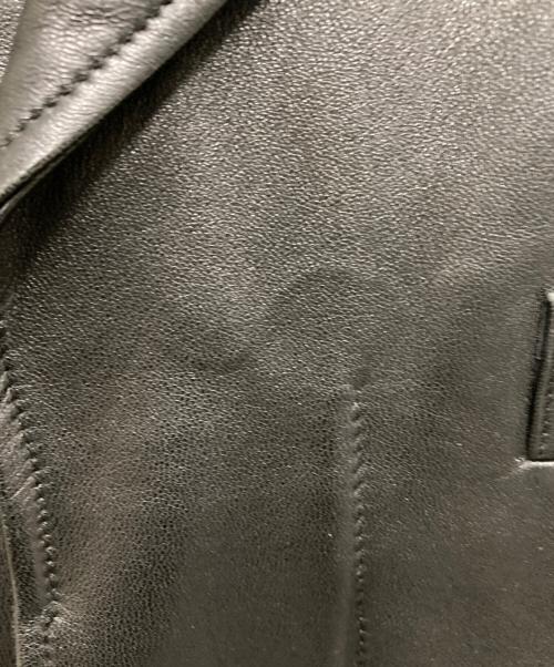 FRANCO PRINZIVALLI（フランコ・プリンツィヴァリー）FRANCO PRINZIVALLI (フランコ・プリンツィヴァリー) レザーコート ブラック サイズ:48の古着・服飾アイテム