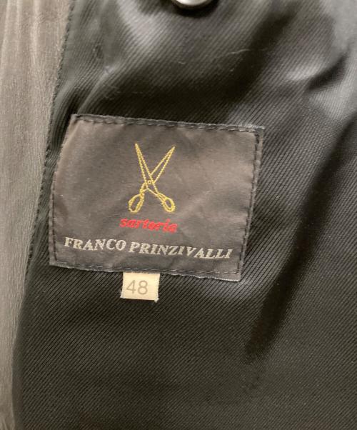 FRANCO PRINZIVALLI（フランコ・プリンツィヴァリー）FRANCO PRINZIVALLI (フランコ・プリンツィヴァリー) レザーコート ブラック サイズ:48の古着・服飾アイテム