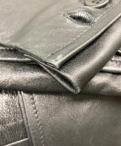 FRANCO PRINZIVALLI（フランコ・プリンツィヴァリー）FRANCO PRINZIVALLI (フランコ・プリンツィヴァリー) レザーコート ブラック サイズ:48の古着・服飾アイテム