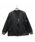 TAION（タイオン）の古着「ノーカラーリバーシブルジャケット」｜ブラック