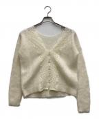 SEZANEセザンヌ）の古着「モヘアレースカーディガン」｜ホワイト
