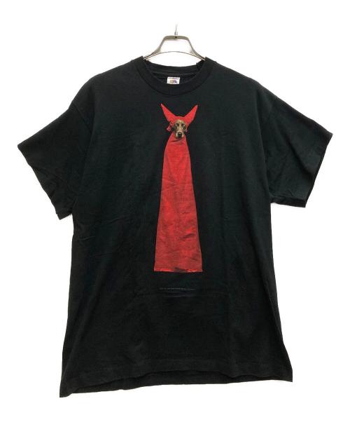 william wegman（ウィリアム・ウェグマン）william wegman (ウィリアム・ウェグマン) 90`S DEVIL DOG TEE ブラック サイズ:XLの古着・服飾アイテム