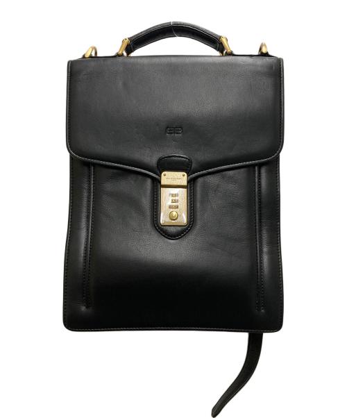 BALENCIAGA（バレンシアガ）BALENCIAGA (バレンシアガ) ACE (エース) BBロゴ フラップショルダーバッグ ブラックの古着・服飾アイテム