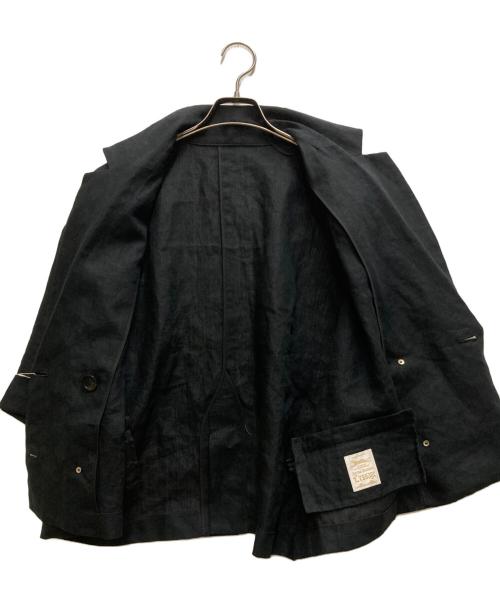 journal standard L'essage（ジャーナルスタンダード レサージュ）journal standard L'essage (ジャーナルスタンダード レサージュ) ヘンプリネンショートジャケット ブラック サイズ:FREEの古着・服飾アイテム