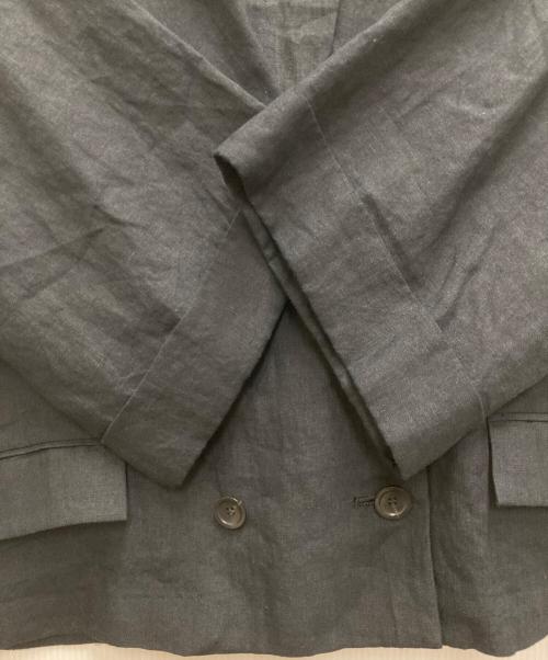 journal standard L'essage（ジャーナルスタンダード レサージュ）journal standard L'essage (ジャーナルスタンダード レサージュ) ヘンプリネンショートジャケット ブラック サイズ:FREEの古着・服飾アイテム