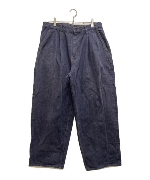 Graphpaper（グラフペーパー）Graphpaper (グラフペーパー) Colorfast Denim Two Tuck Pants インディゴ サイズ:SIZE 2の古着・服飾アイテム