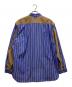 WHITE MOUNTAINEERING (ホワイトマウンテ二アニング) MID GUSSET SLEEVE STRIPE WORK SHIRT ネイビー サイズ:SIZE 2：15000円