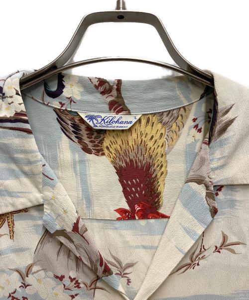 Sun Surf（サンサーフ）Sun Surf (サンサーフ) レーヨンアロハシャツ ブルー サイズ:Ｌの古着・服飾アイテム