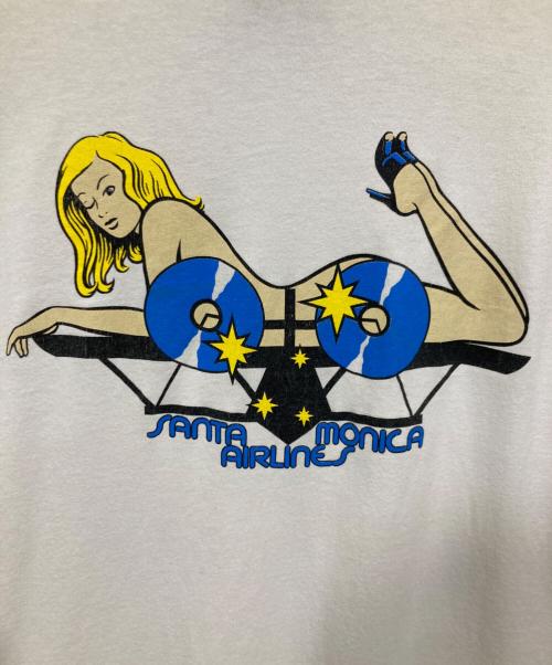 SANTA MONICA AIRLINE（サンタモニカエアライン）SANTA MONICA AIRLINE (サンタモニカエアライン) SMA ロゴＴシャツ ホワイト サイズ:Mの古着・服飾アイテム