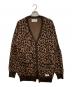 WACKO MARIA（ワコマリア）の古着「LEOPARD JACQUARD KNIT CARDIGAN」｜ブラウン