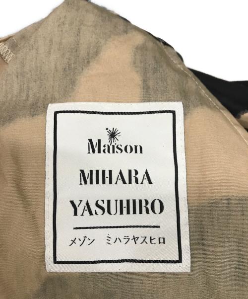 Maison MIHARA YASUHIRO（メゾン ミハラ ヤスヒロ）Maison MIHARA YASUHIRO (メゾン ミハラ ヤスヒロ) ホルスタインフレアスカート ブラック×ベージュ サイズ:36の古着・服飾アイテム