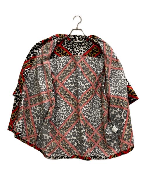 COOTIE PRODUCTIONS（クーティープロダクツ）COOTIE PRODUCTIONS (クーティープロダクツ) Crazy Leopard Open-Neck Shirt ベージュ×ブラック サイズ:Mの古着・服飾アイテム