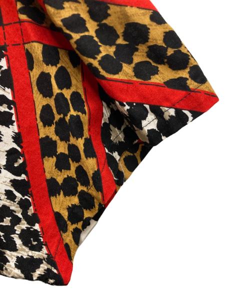 COOTIE PRODUCTIONS（クーティープロダクツ）COOTIE PRODUCTIONS (クーティープロダクツ) Crazy Leopard Open-Neck Shirt ベージュ×ブラック サイズ:Mの古着・服飾アイテム