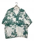 UNUSEDアンユーズド）の古着「4 continents print short sleeve shirt」｜ホワイト