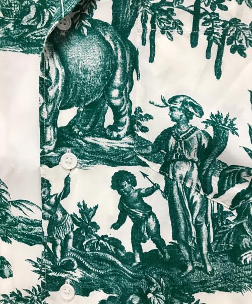 UNUSED（アンユーズド）UNUSED (アンユーズド) 4 continents print short sleeve shirt ホワイト サイズ:4の古着・服飾アイテム