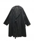 COMOLIコモリ）の古着「ウォッシュド タイロッケンコート」｜ブラック