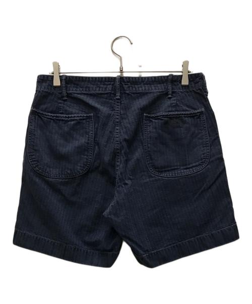 RRL（ダブルアールエル）RRL (ダブルアールエル) 13スターボタン ステンシル USRL HBT ヘリンボーン  ハーフパンツ ネイビー サイズ:31㎝の古着・服飾アイテム