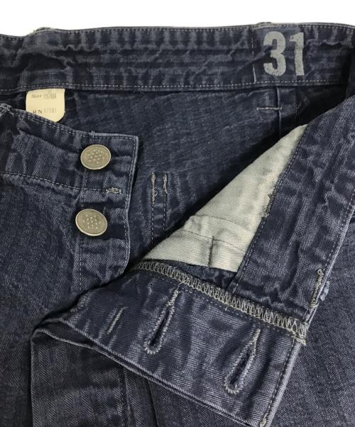 RRL（ダブルアールエル）RRL (ダブルアールエル) 13スターボタン ステンシル USRL HBT ヘリンボーン  ハーフパンツ ネイビー サイズ:31㎝の古着・服飾アイテム