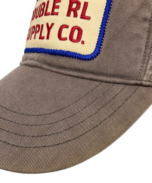 RRL（ダブルアールエル）RRL (ダブルアールエル) エイジング加工ロゴキャップ ブラウン サイズ:ONE SIZE ONLYの古着・服飾アイテム